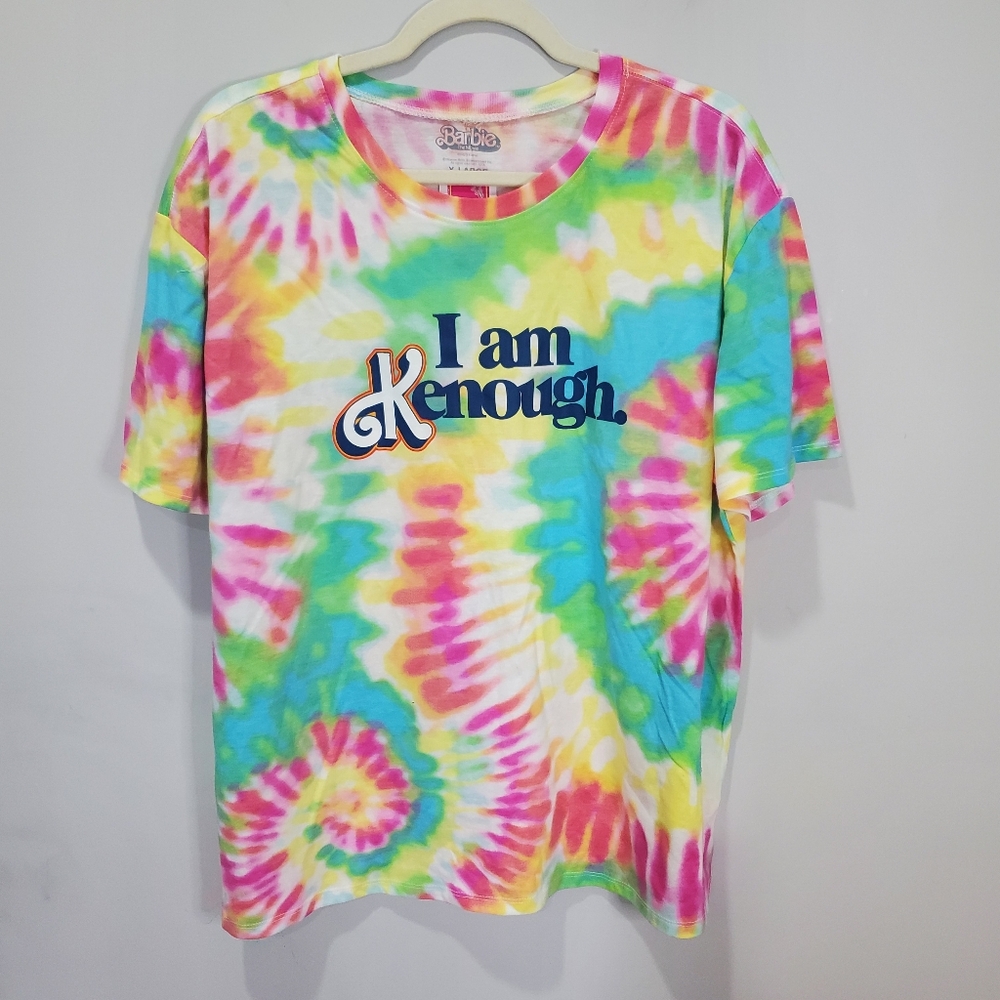 Barbie The Movie I Am Kenough KEN Tie Dye T-shirt Women's Size X-Large NEW